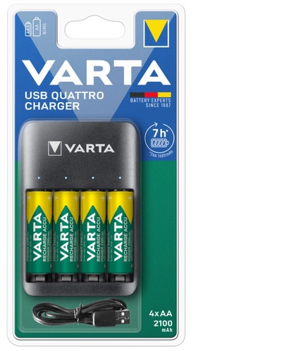 Elem akkumulátor töltõ - USB QUATTRO + AA 2100mAh x4