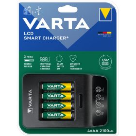 VARTA LCD Smart töltõ + 4db AA 2100 mAh akkumulátor