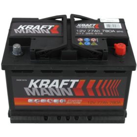 Kraftmann - 12v 77ah - autó akkumulátor - jobb+