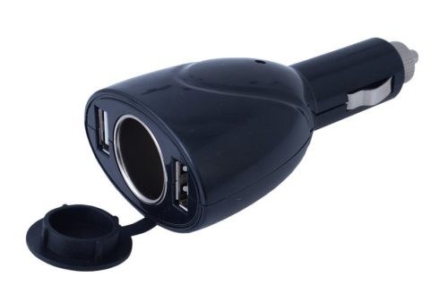 Töltő / Szivargyújtó adapter 12/24V – 2x USB (1000 mA)