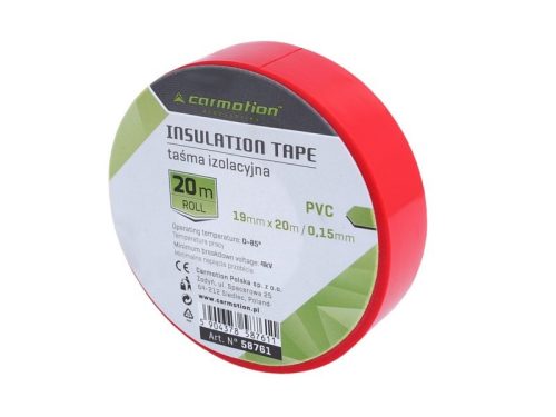 Isolierband PVC 0,15 mm x 19 mm x 20 m, rot, 1 Stück