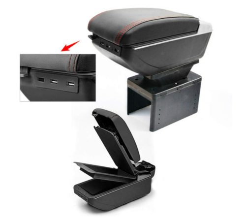 W13145 Original Kunstleder Universal Armlehne - 7USB-S - verstellbare Konsolenbreite - A-009