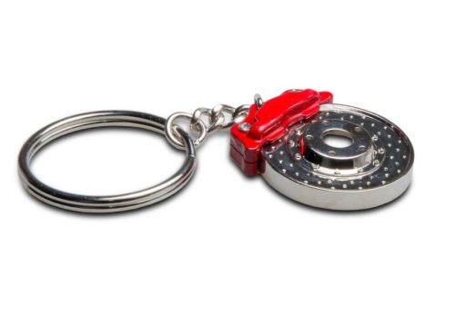 80001 W16362-6 Bremsscheiben-Schlüsselanhänger mit Bremssattel - rot