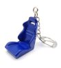 W16362-10BL Sportsitz-Schlüsselanhänger aus Metall - Blau