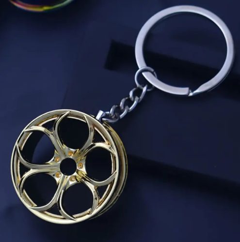 W16362-2G Felgen-Schlüsselanhänger aus Metall - Gold