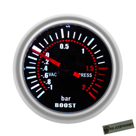84030 2BAR Turbónyomás mérőóra fekete számlapos  