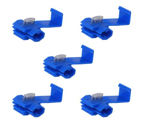 5er-Kabelschnellverbinder, Blau, für 0,75-2,5 mm Kabel - selbstschneidend / 86297