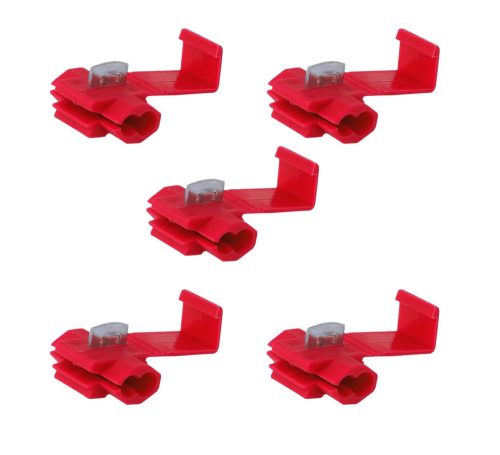 5er-Set Elektrischer Schnellverbinder, Rot, 0,5-1 mm kw, 22-18 AWG, 10 A max / 86298