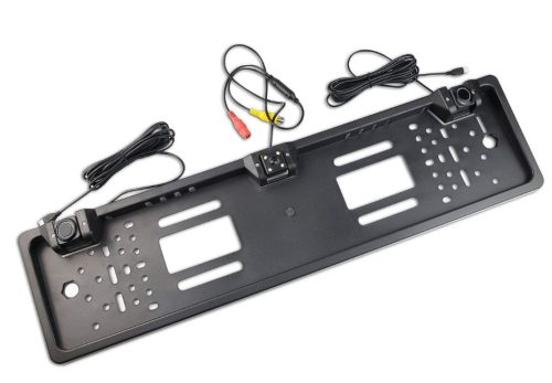 Rückfahrkamera im Kennzeichenrahmen mit 8 LEDs + 2 Parksensoren