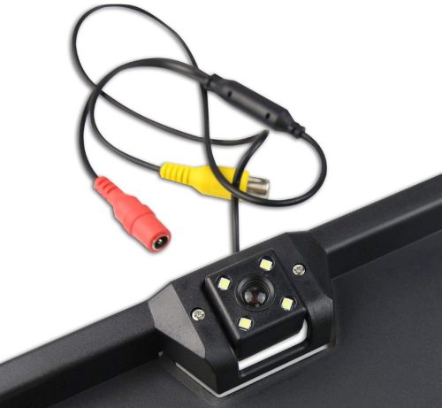 Rückfahrkamera im Kennzeichenrahmen mit 8 LEDs + 2 Parksensoren