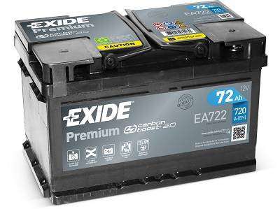 EXIDE Premium 12V 72Ah 720A jobb+ autó akkumulátor