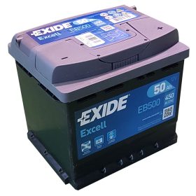 EXIDE Excell 12V 50Ah 450A jobb+ autó akkumulátor