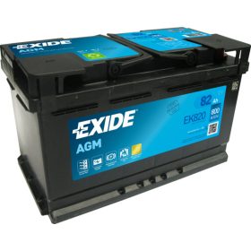 EXIDE Start-Stop AGM 12V 82Ah 800A jobb+ autó akkumulátor