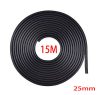 15 Meter langer, 25 mm breiter schwarzer Zierstreifen KCS-A-25BK