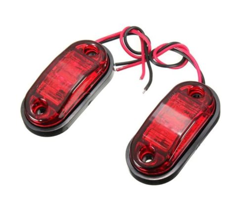 Breiten- und Positionsleuchte 2LED - E-Kennzeichnung - Rot - 12-24V