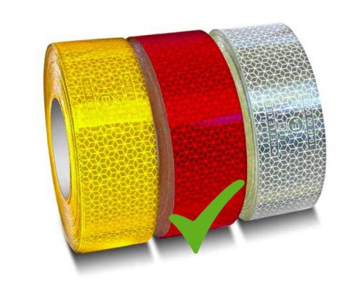 36091 Reflektierendes Band - „E“ Zeichen - rot - 45m5cm