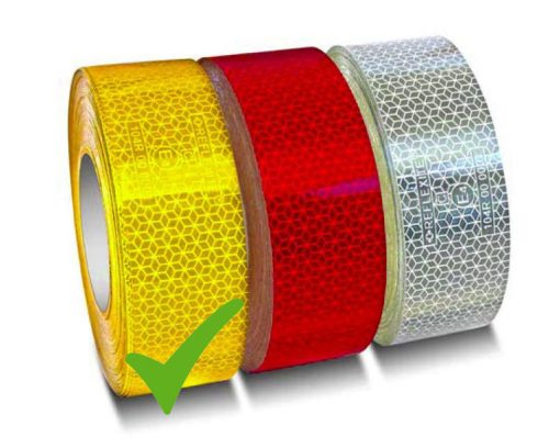 36107 Reflektierendes Band - „E“ Zeichen - gelb - 45m5cm