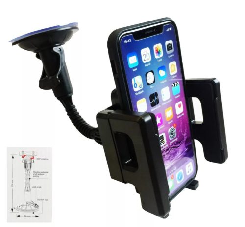 Mobiltelefon tartó szellőzórácsra/szélvédőre