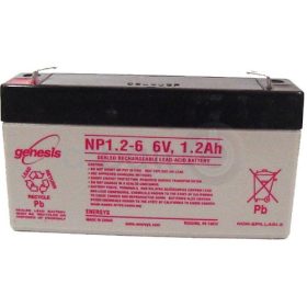 Genesis - 6V 1,2Ah - verschlossene Blei-Säure-Batterie