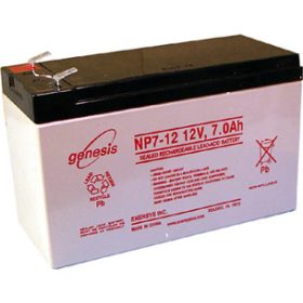   Genesis - 12V 7Ah - verschlossene Blei-Säure-Batterie mit dünnem Anschluss