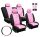 Universelles 11-teiliges Sitzbezug-Set - rosa-schwarz