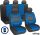 11-teiliges universelles Sitzbezug-Set – Schwarz-Blau