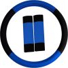 11-teiliges universelles Sitzbezug-Set – Schwarz-Blau