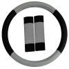 11-teiliges universelles Sitzbezug-Set – Schwarz-Grau