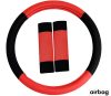 11-teiliges universelles Sitzbezug-Set – Rot-Schwarz