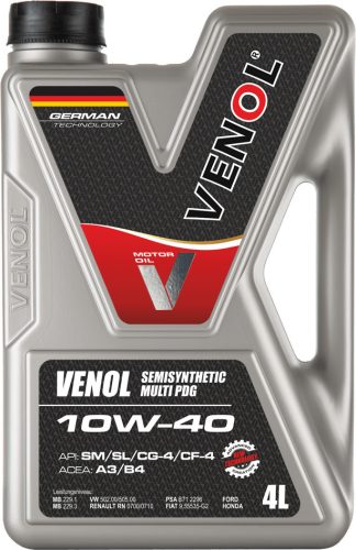 VENOL SEMISYN, MULTI PDG 10W40 4L