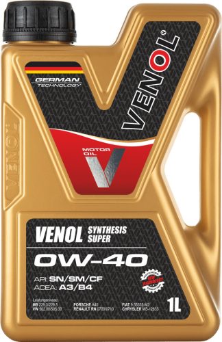 VENOL SYNT,SUPER SN SM CF 0W40 1L