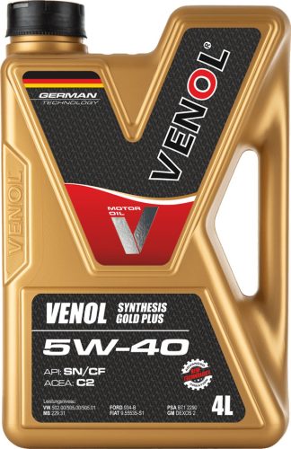 VENOL SYNT, GOLD PLUS 5W40 C2 4L