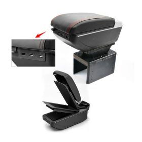   Gyári hatású műbőr univerzális könyöklő - 7USB-S - állítható konzol szélesség - A-009