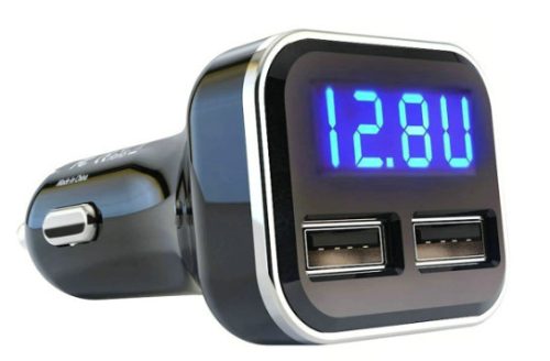 13054 USB-Ladegerät + Digitales Voltmeter 24W-4,8A